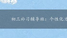 初三补习辅导班：个性化方案，助力中考