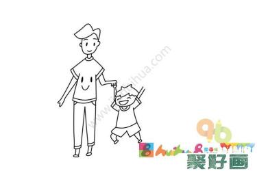 一家四口简笔画教程：如何画出温馨的家庭成员