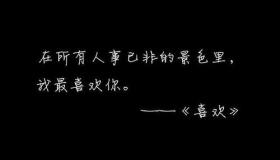 我不会喜欢你