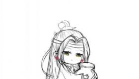 魔道祖师Q版手绘教程：蓝忘机图片手绘步骤详解