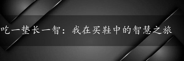 吃一垫长一智：我在买鞋中的智慧之旅