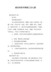 保证书模板:坚守诚信与责任承诺书