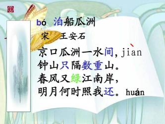 泊船瓜洲的意思:归乡情切的诗意描绘