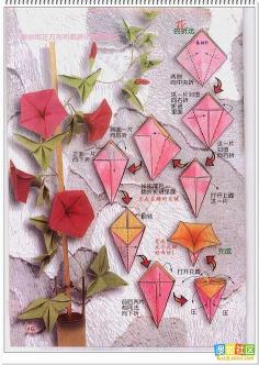 纸花的折法图解：轻松制作百合花球