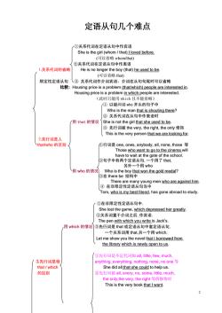 先行词揭秘:定语从句中的关键角色与识别技巧