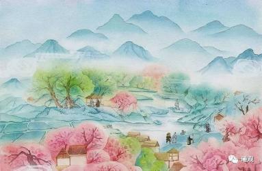 陶渊明诗中的“晨兴理荒秽，戴月荷锄归”描绘的田园生活